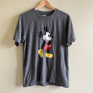 Disney Mickey Mouse Wave Men's Adult Tee T-Shirt (Charcoal Heather) Size S‎ Top